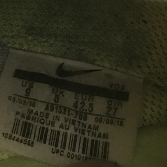 Nike Air Force 1 Utility Volt Mens Size US 9 Shoes Yellow Low Trainer Sneakers - Picture 6 of 7